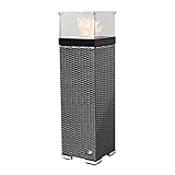 RS Trade® Exclusive Bio Ethanol Garten Kamin Feuersäule aus Polyrattan...