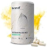 Vitamin D3 K2 Vegan mit 5.000 IU D3 und 250μg K2 | 120 D3 K2 Kapseln...