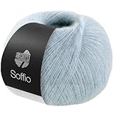 LANA GROSSA Soffio | Flauschiges Lace-Garn aus Merino- & Baumwolle mit 10%...