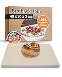Feuerfest 123 Brotbackstein eckig I 40x30x2cm I Lebensmittelechte...