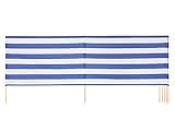 Ladeheid Windschutz Strand Sichtschutz mit Holzstab praktisches Strand...