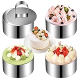 XxinXrong 4 Stück Dessertringe 8cm, Servierringe, Speiseringe, Runde...