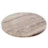 BUTLERS Marmorplatte MARBLE - rundes Tablett, edler weißer Marmor (Ø 30...