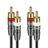 J&D Cinch Audio Kabel 7,6 m, Stereo Audio Kabel 2 x 2 Cinch für...