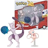 Pokémon Pokemon Figuren Set Mew & Mewtwo – 5 & 10 cm - Neues offizielles...