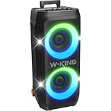 W-KING Tragbare Bluetooth-Lautsprecher-Box mit 370W MAX Pro Sound,...