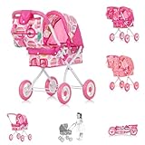 Chipolino Puppenwagen Emily Tasche, Sonnendach verstellbar,...