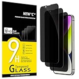 NEW'C 3 Stück, Sichtschutz Panzer Schutz Glas für iPhone 14, 13, 13 Pro...