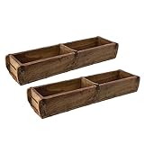 Novaliv 2X Holzkiste Vintage 58 x 15 x 10 cm Alte Ziegelform Holz Groß...