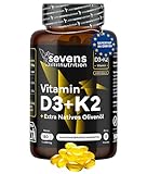 Vitamin D3 k2 4000 IE +Vitamin K2 MK7 200 mcg - Hochdosiert, optimal...
