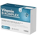 T-Rex Integratori, Vitamin-B-Komplex 160 Vegane Tabletten (5 Monate...