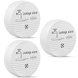 Wassermelder Wasseralarm Leck und Tropfen Alarm 90dB, 3 Stück Sirene...