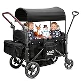 Bollerwagen falterbar mit Verstellbarem Sonnendach–2-Sitzer...