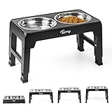 Toozey Hundenapf, Futternapf für Hunde, Höhenverstellbar, mit 2...