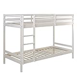 Homestyle4u 1431, Etagenbett 90x200 cm 2 Kinder Weiß mit Stauraum...