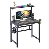 TREETALK Gaming Tisch, 80CM Computertisch mit Höhenverstellbarem...