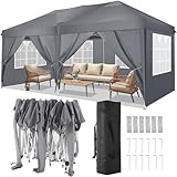 TOOLUCK Pavillon 3x6 Faltpavillon Wasserdicht Stabil Winterfest Faltbar...