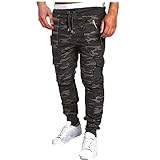 JJPAR Herren-Hose, Militär, Cargo, Slim, Arbeitshose, Sport, Jogging,...