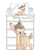 Bambi Disney Baby-Bettwäsche Set 100 x 135 cm + 40 x 60 cm Baumwolle