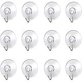 ALLBASA Wandhaken mit Saugnapf, kleine Saugnäpfe aus Kunststoff mit rundem...