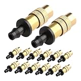 Luxshiny 16 Stück Misting Düse Einstellbare Sprühdüse Kupfer für...