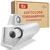 LouMaxx Softclose Türdämpfer 8er Set Möbeltürdämpfer grau –...