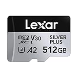 Lexar Silver Plus Micro SD Karte 512GB, Bis zu 205 MB/s...