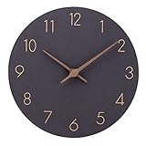 ACCSHINE MDF Holz Wanduhr Ohne TickgeräUsche Lautlos Modern 30cm Quarz...