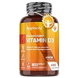 Vitamin D3 4000 IE - 400 Tabletten (1 Tablette alle 4 Tage) - Sonnenvitamin...