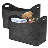 LearnLyrics Kaminholzkorb aus Filz, 2 Stück, Einkaufstasche aus Filz,...