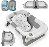 4 Stück BabyBett Faltbare Baby Badewanne – Portable & Multifunktionale...