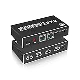 IVIVTOR HDMI Switch 2 in 2 Out - 4K HDMI 2.0 Matrix Splitter mit...