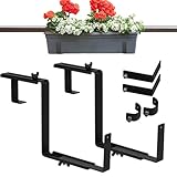 Blumenkastenhalter für Fenster, 1 Paar Halterungen aus Metall, ohne...