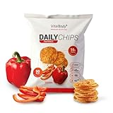 VitalBodyPLUS DailyChips, Protein Chips mit Paprika Geschmack, 6 x 25 g,...