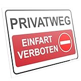 PRINTIMA Schild 'Privatweg – Einfahrt verboten' 32x21 cm –...