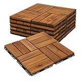 6m² Holzfliesen Terrassenfliesen Holz Fliesen Mosaik 30x30 cm - 66 STK...