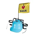 Bada Bing BLAU Bierhelm „I Love Beer“ für Dosen Verkleiden Trinkhelm...