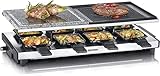 SEVERIN Raclette-Grill mit Naturgrillstein und Grillplatte, Raclette mit...