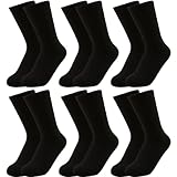 NIDONE Wollsocken für Herren, 6 Paar dicke warme Wollsocken, schwarze...