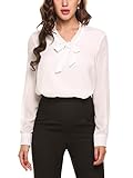 ACEVOG Damen Langarmshirt Classics Lässig T-Shirt Basic Schluppenbluses...