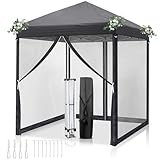 LEADZM Pavillon 2x2m,Faltpavillon,Wasserdicht,UV Schutz...