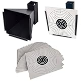 Stahl Kugelfang mit 100 Zielscheiben 14x14 cm für Luftgewehr, Airsoft,...