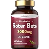 Rote Beete Tabletten 3000mg | 180 vegane Tabletten | Beete Superfood |...