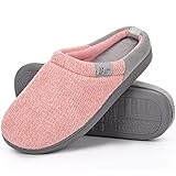 LongBay Damen Hausschuhe mit Memory Foam rutschfeste bequeme Slip-On...