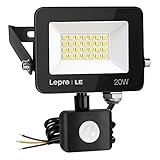 Lepro 20W LED Strahler mit Bewegungsmelder Außen, 1700LM Außenstrahler...