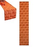 Halloween Tischläufer | Kürbis Erntedankfest Tischläufer...