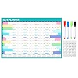 Hkfgdjdl Wandkalender 2025, Jahresplaner, Wandplaner mit löschbarem Marker...