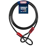 ABUS Schlaufenkabel Cobra 10/200 - Stahlseil mit Kunststoff ummantelt - 2 m...