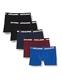 JACK&JONES Boxershorts 5er-Pack Basic Trunks Kurze Unterhosen Logo Print...