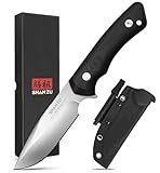 SHAN ZU Outdoor Messer Feststehende Klinge, Survival Messer Gürtelmesser...